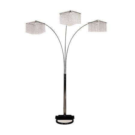 Yhior 84 in. 3 Crystal Inspirational Arch Floor Lamp YH106103